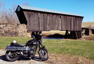 Avon Trekrider Triumph Scrambler Covered Bridge MotoADVR