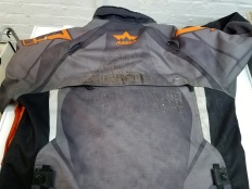Icon Raiden DKR Jacket Back Rashed MotoADVR